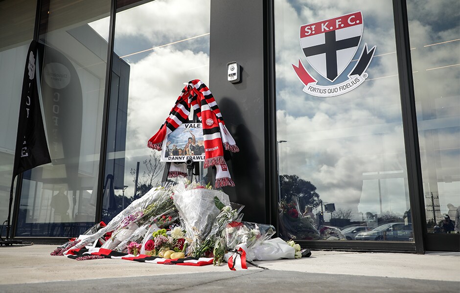 Today we stand together with our treasured memories, our broken hearts and shared love for Danny Frawley. - St Kilda Saints